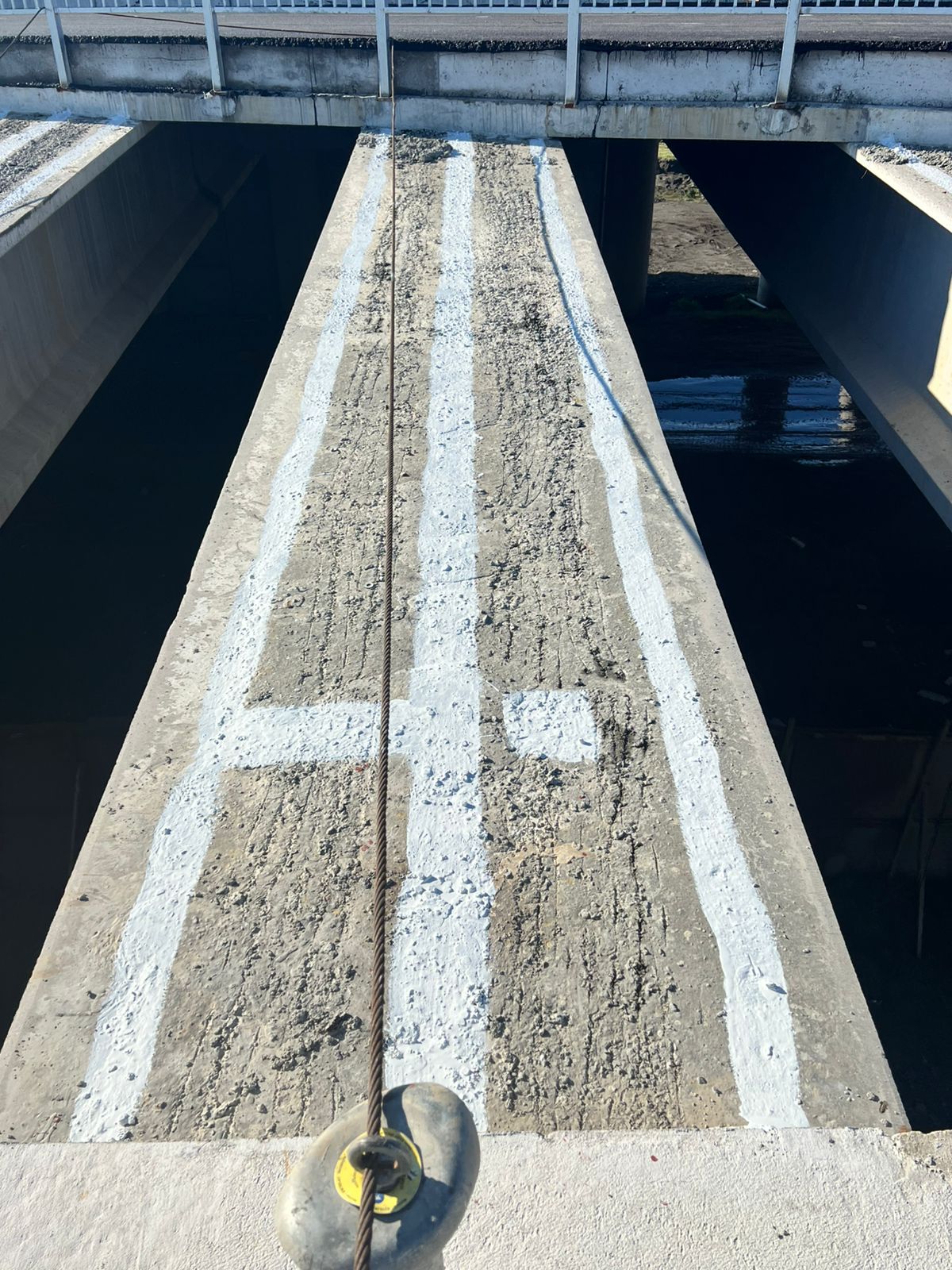 Terminación de protección superior · Protección Superior Vigas Viaducto Hualpén